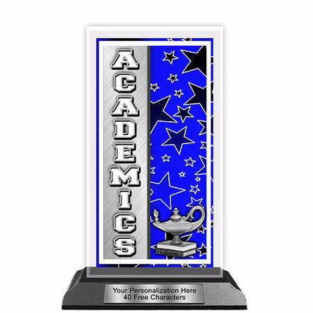 Acrylic Trophy: 6" Tower Shape, Super Star Desi