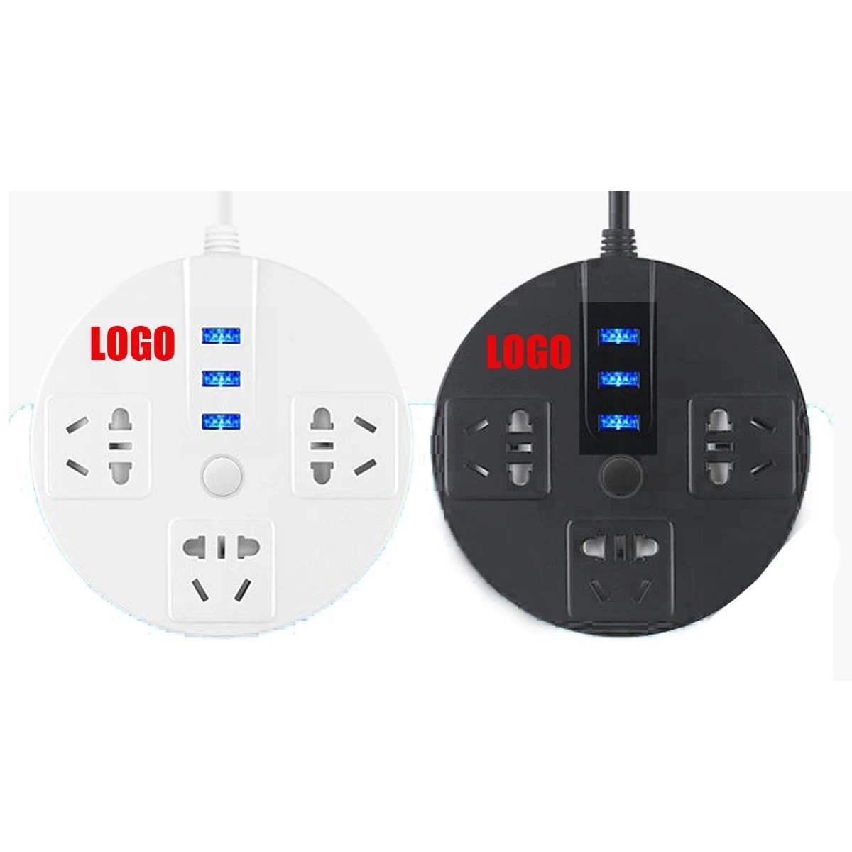 Power Strip with USB Surge Protector Flat Plug 1