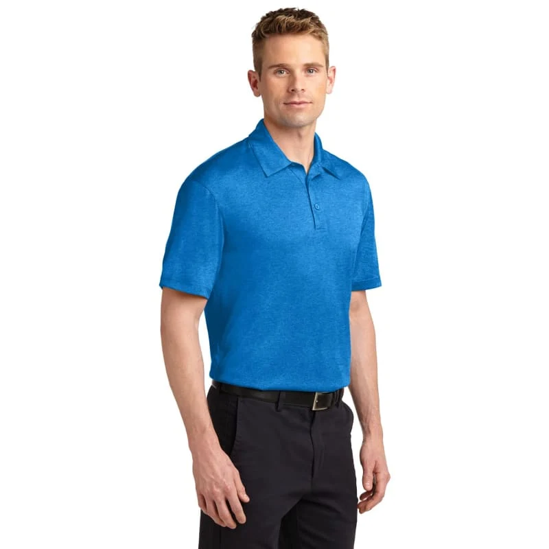 Sport-Tek Heather Contender Polo. 1