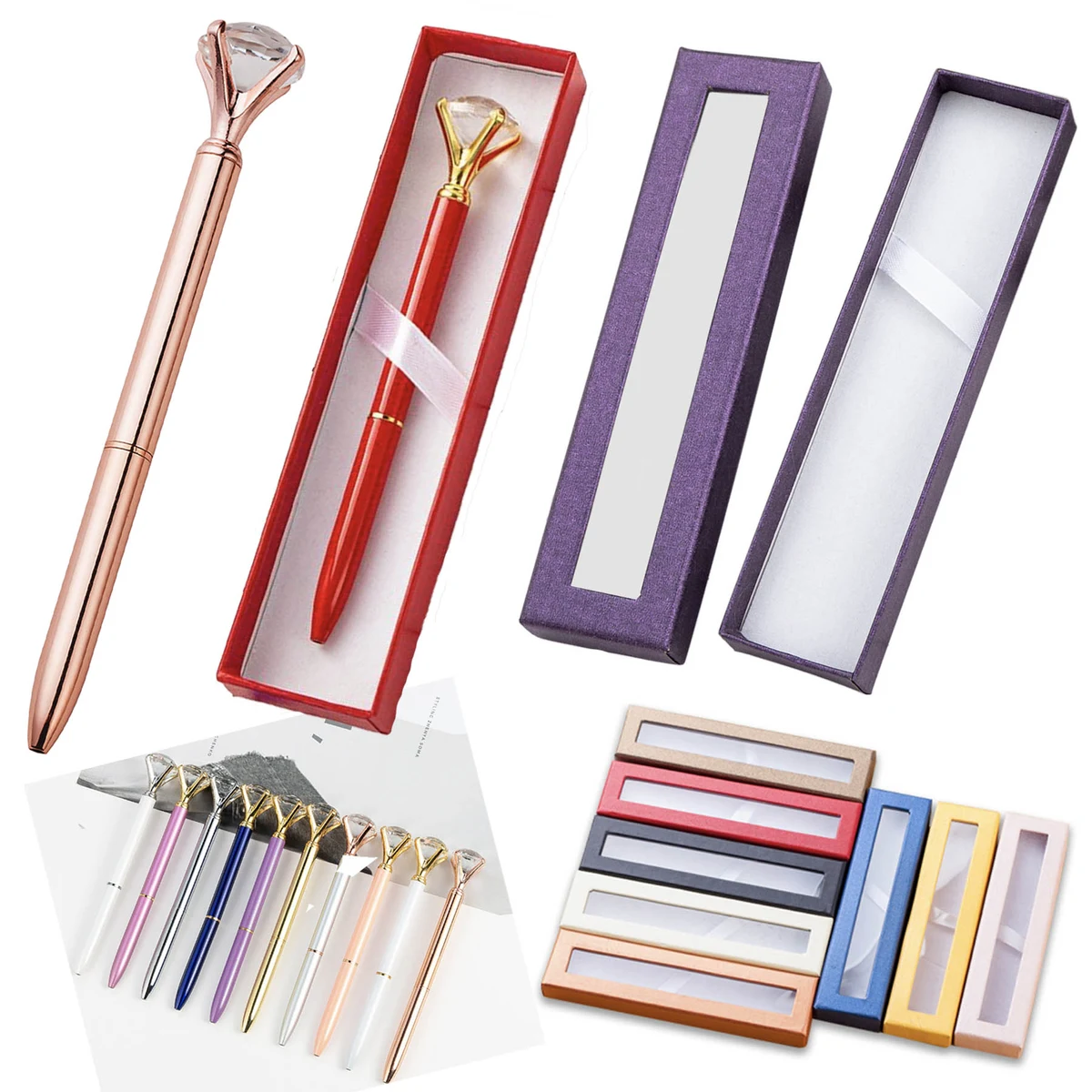 Ballpoint Pen Gift Box With Diamond Design Pen 1