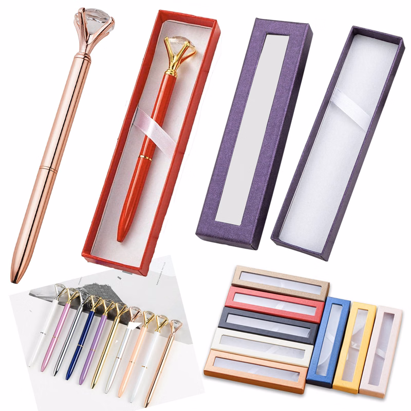 Ballpoint Pen Gift Box With Diamond Design Pen