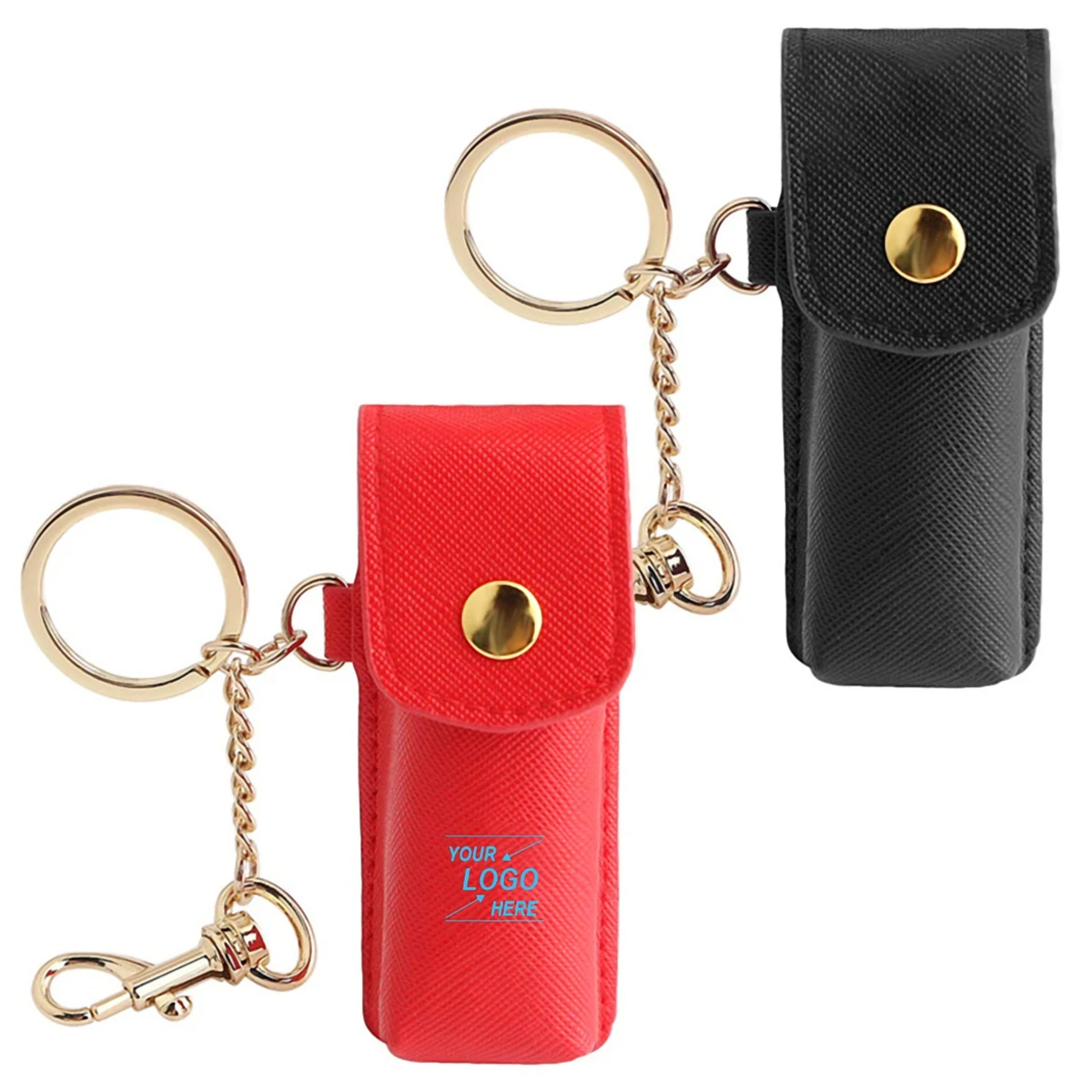 Keychain PU Leather Lipstick Holder 1