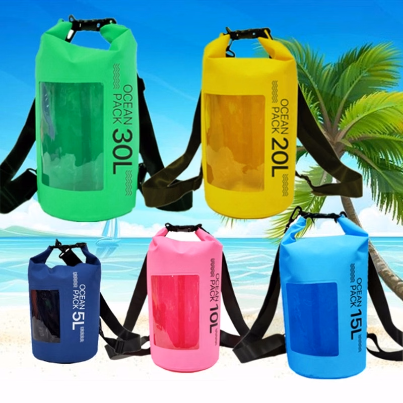 10L Waterproof Dry Bag with PVC Clear Window