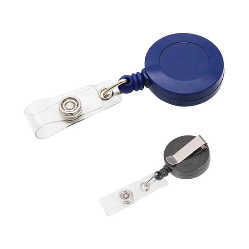 Round Plastic Clip on Badge Reel 1