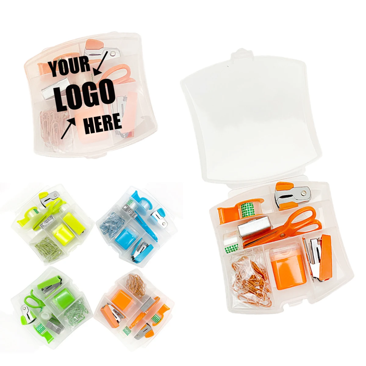 Staplers Mini Office Supply Kit Portable Case 1