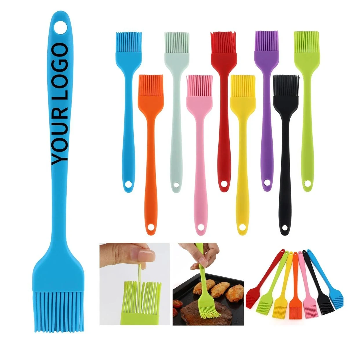 Silicone BBQ Brush with Logo Area 1