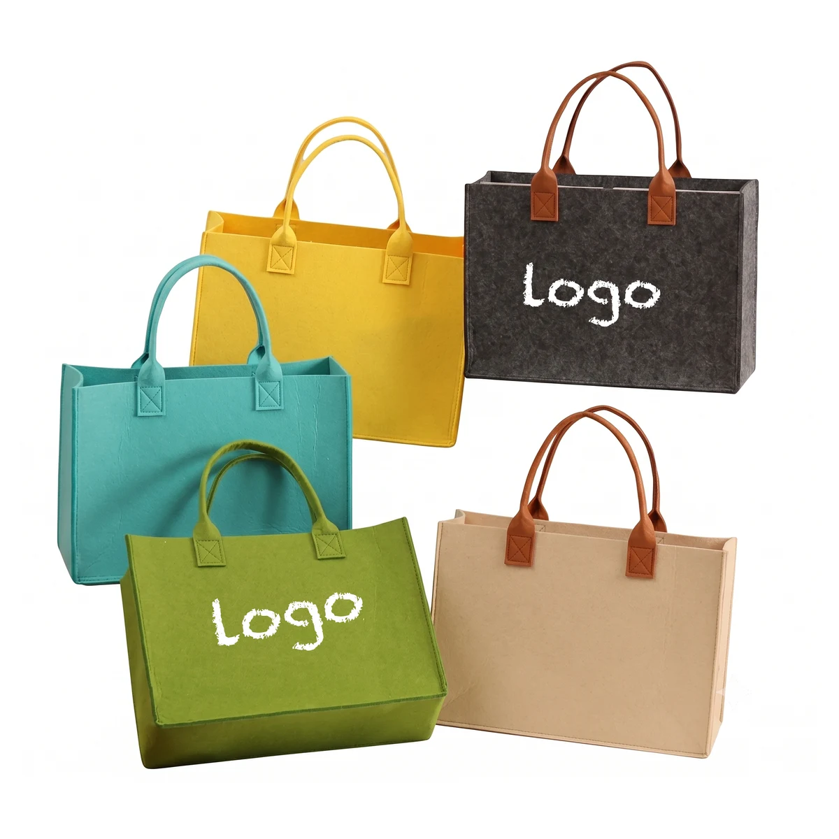 Felt bag tote bag, custom tote bag with logo imprint 1