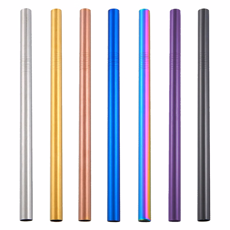Stainless Steel Straw 12MM x 215MM - Colour