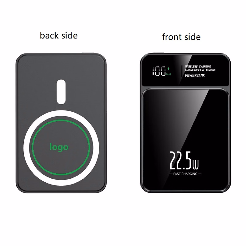 Digital Fast Charging Magnetic Wireless Power Bank - 5000 mAh