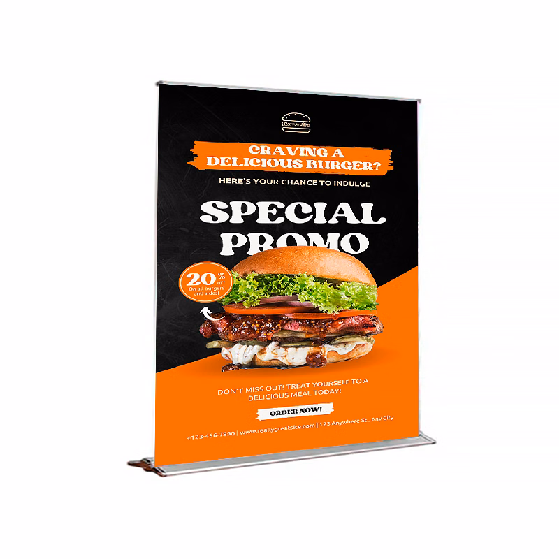 60"W x 80"H Monza™ Trak™ Retractable Banner Stand Kit, Fabric