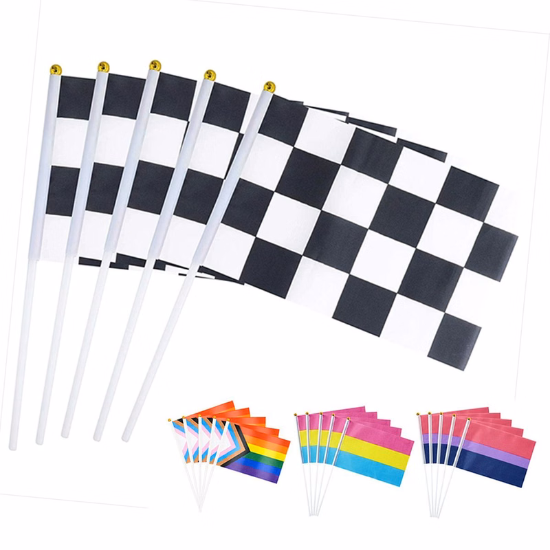 MOQ 50Party Parade Flags ?C Handheld with Durable Sticks