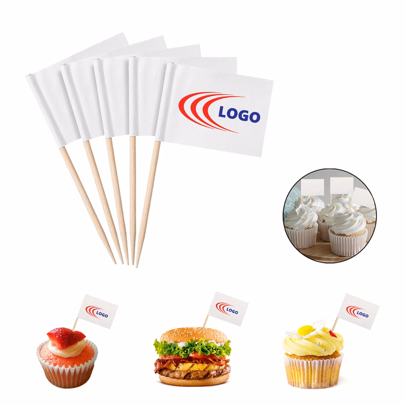 MOQ 100pcs Customizable Toothpick Flags