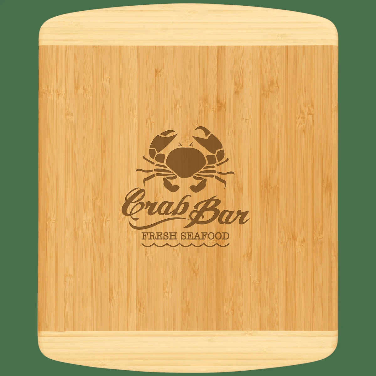 13 1/2" x 11 1/2" Bamboo 2-Tone Cutting Board 1