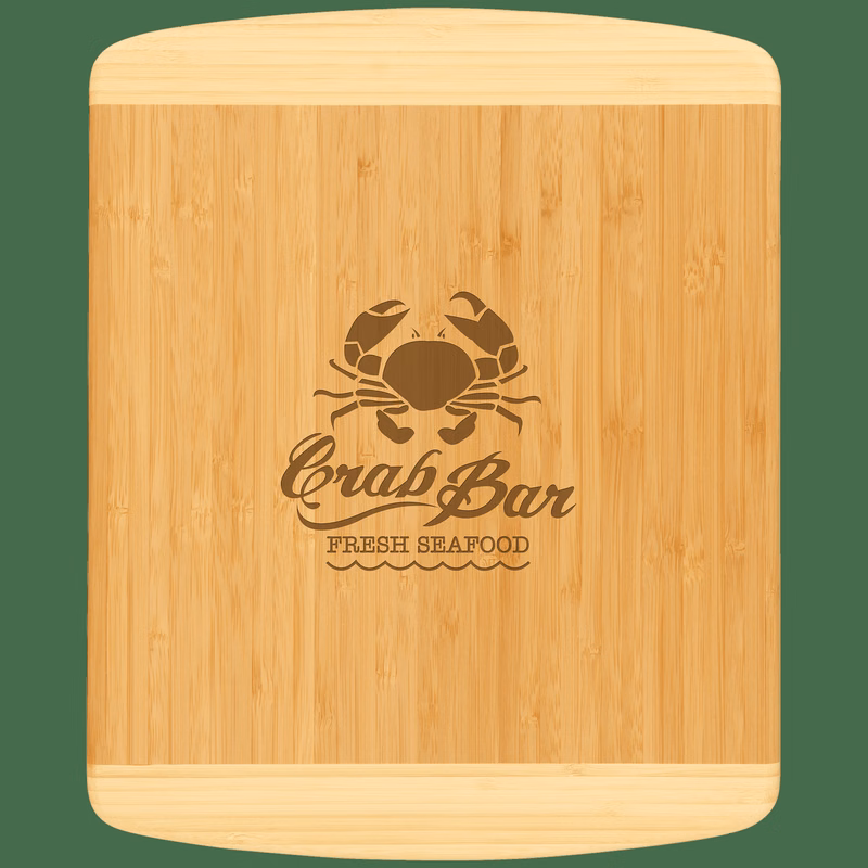 13 1/2" x 11 1/2" Bamboo 2-Tone Cutting Board