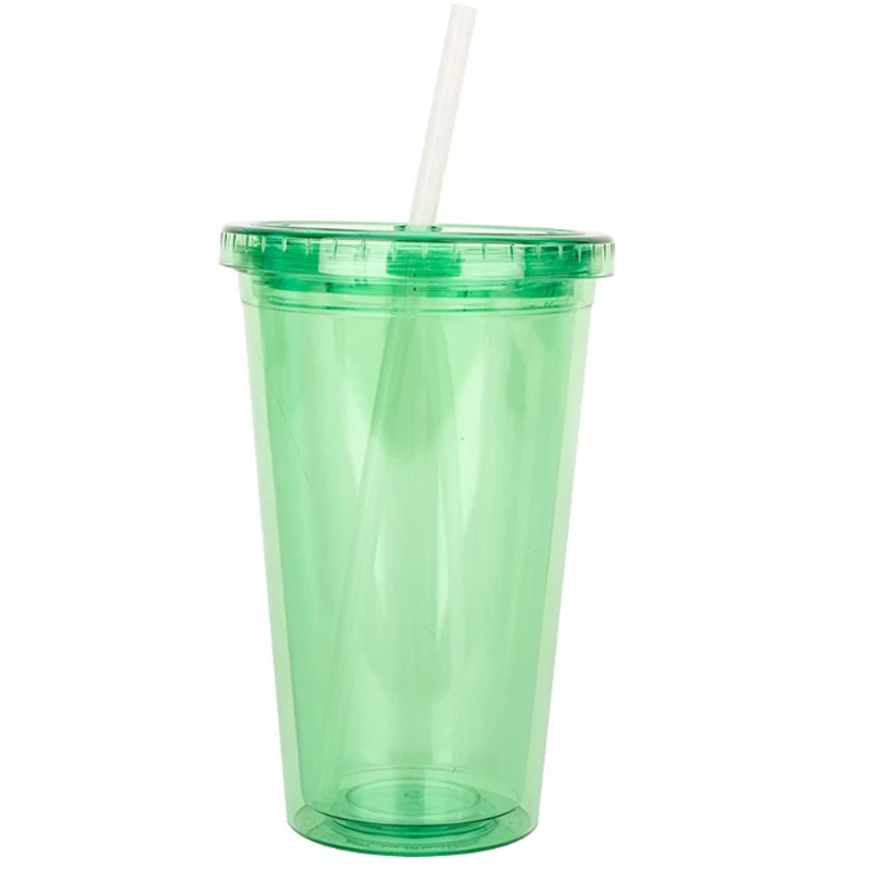 16OZ Double Wall acrylic with Straw Cup 1
