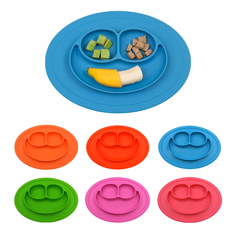 Smile Face Skidproof Silicone Placemat Bowls