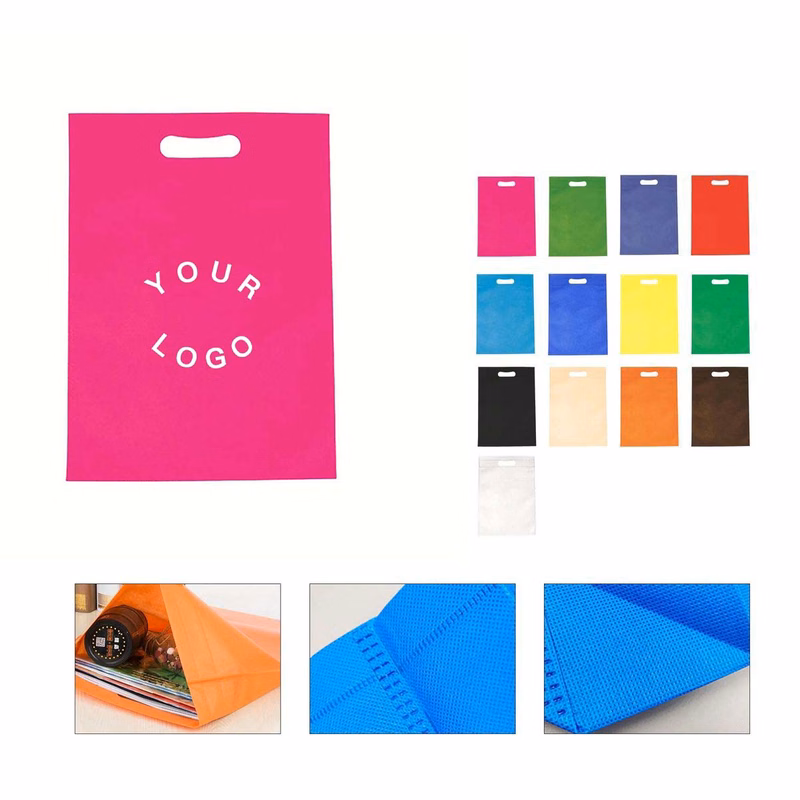 Nonwoven Tote Bag with Cut Handles Reusable