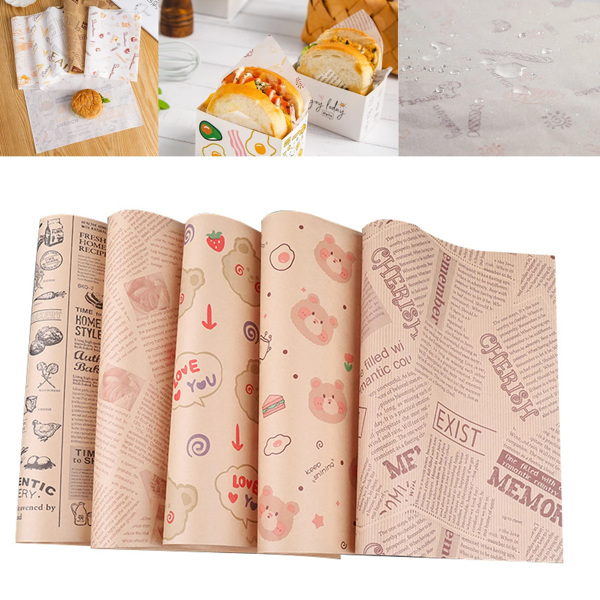 Premium Burger Wrapping Paper for Food Service 1
