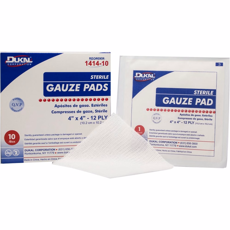 Sterile Gauze Pads - 4" x 4" 12-Ply 10 Pack