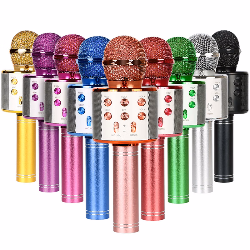 Phone Wireless LED Karaoke Microphone