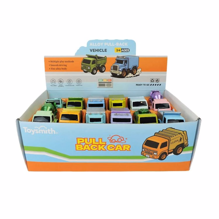 Diecast Pull Back Metallic Trucks - Assorted