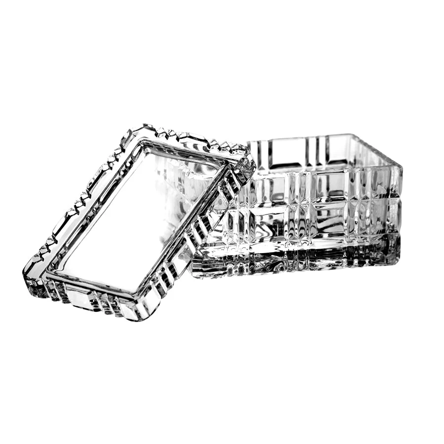 5"X3.5"X3 Cut Crystal Rectangular Box With Lid 1