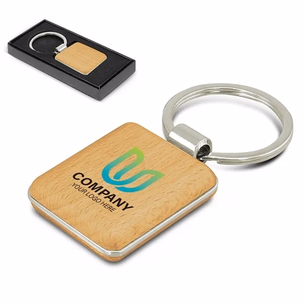 Cosmic Square Wooden Keyring