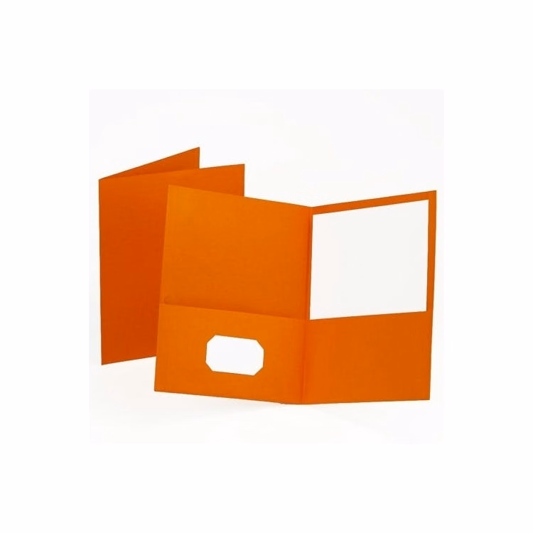 Recycled Pocket Folder - Orange