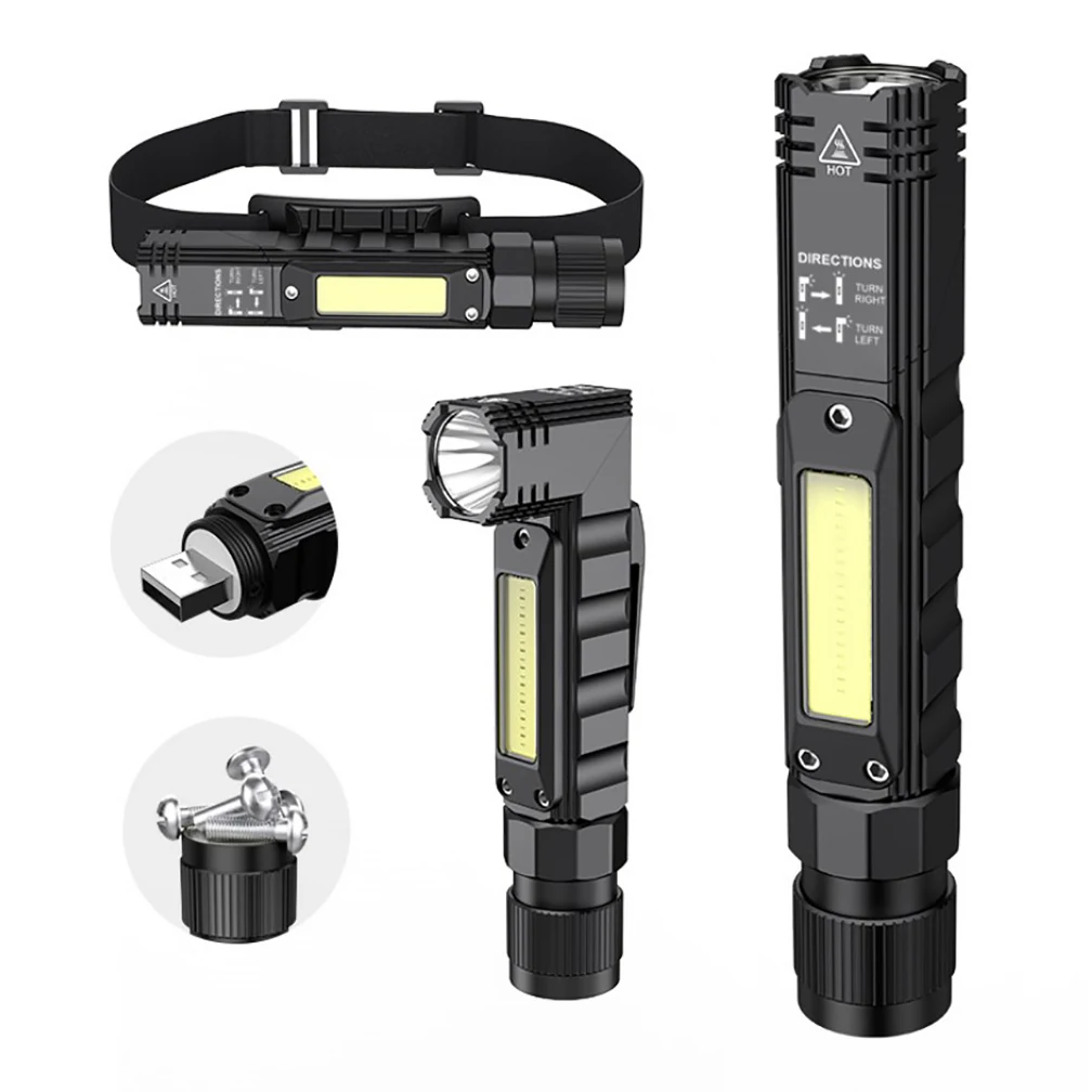 Multi-Functional COB Work Light, Headlamp and Flashlight 90 Degree Rotate with Magnetic Base 1