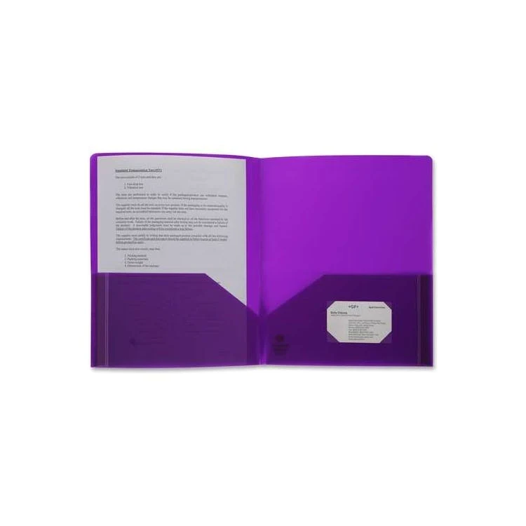 Two Pocket Poly Portfolio - Purple 1