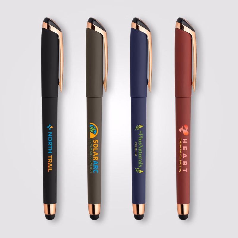 Gazelle Gel Softy Rose Gold Pen w/ Stylus