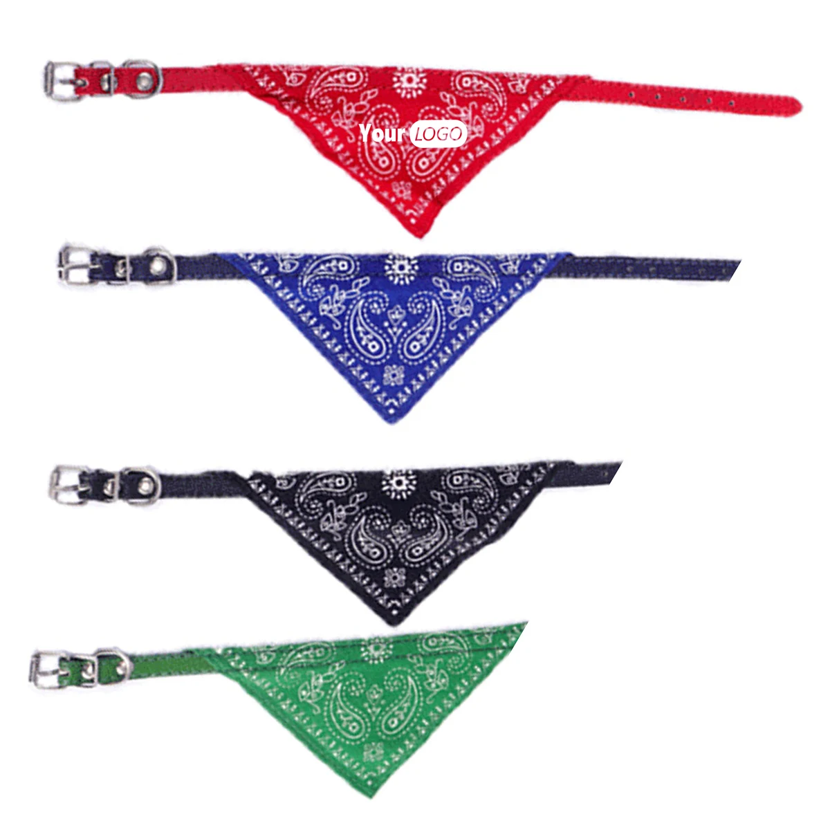 Pu Leather Stylish Pet Bandana Collar For Cats And Dogs 1