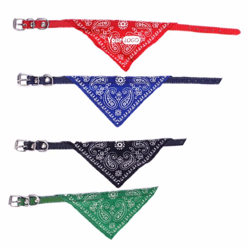 Pu Leather Stylish Pet Bandana Collar For Cats And Dogs