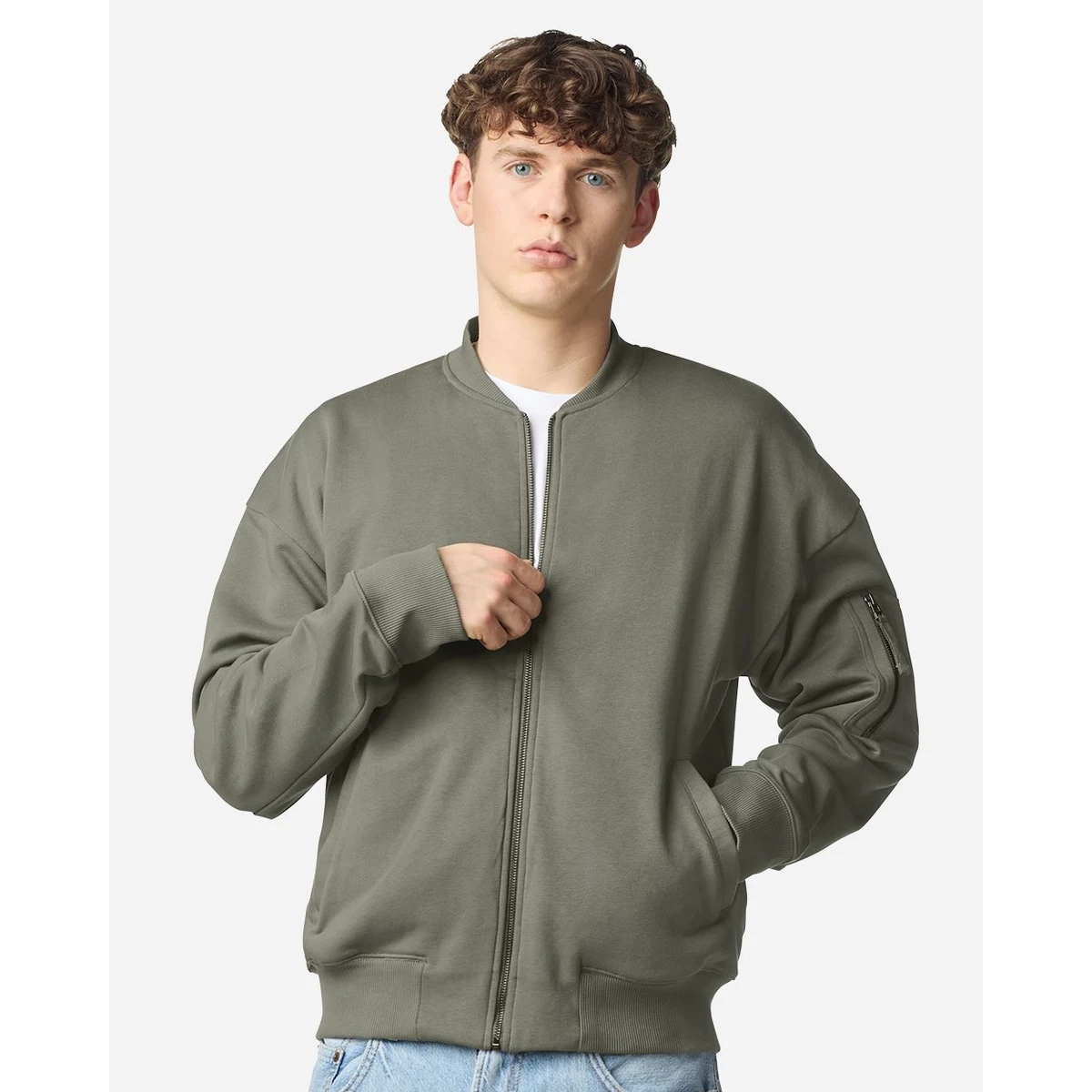 Unisex French Terry Bomber Jacket - FTJ77 1
