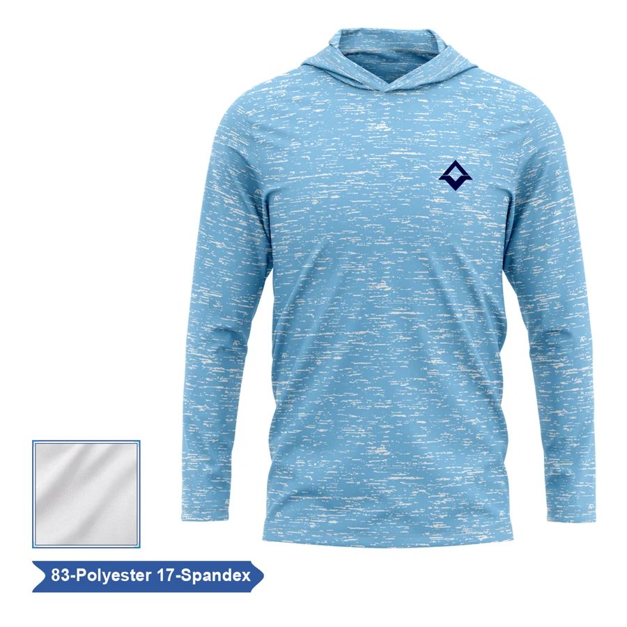 Sublimation Premium Poly Spandex Long Sleeve Hooded T-Shirt 1