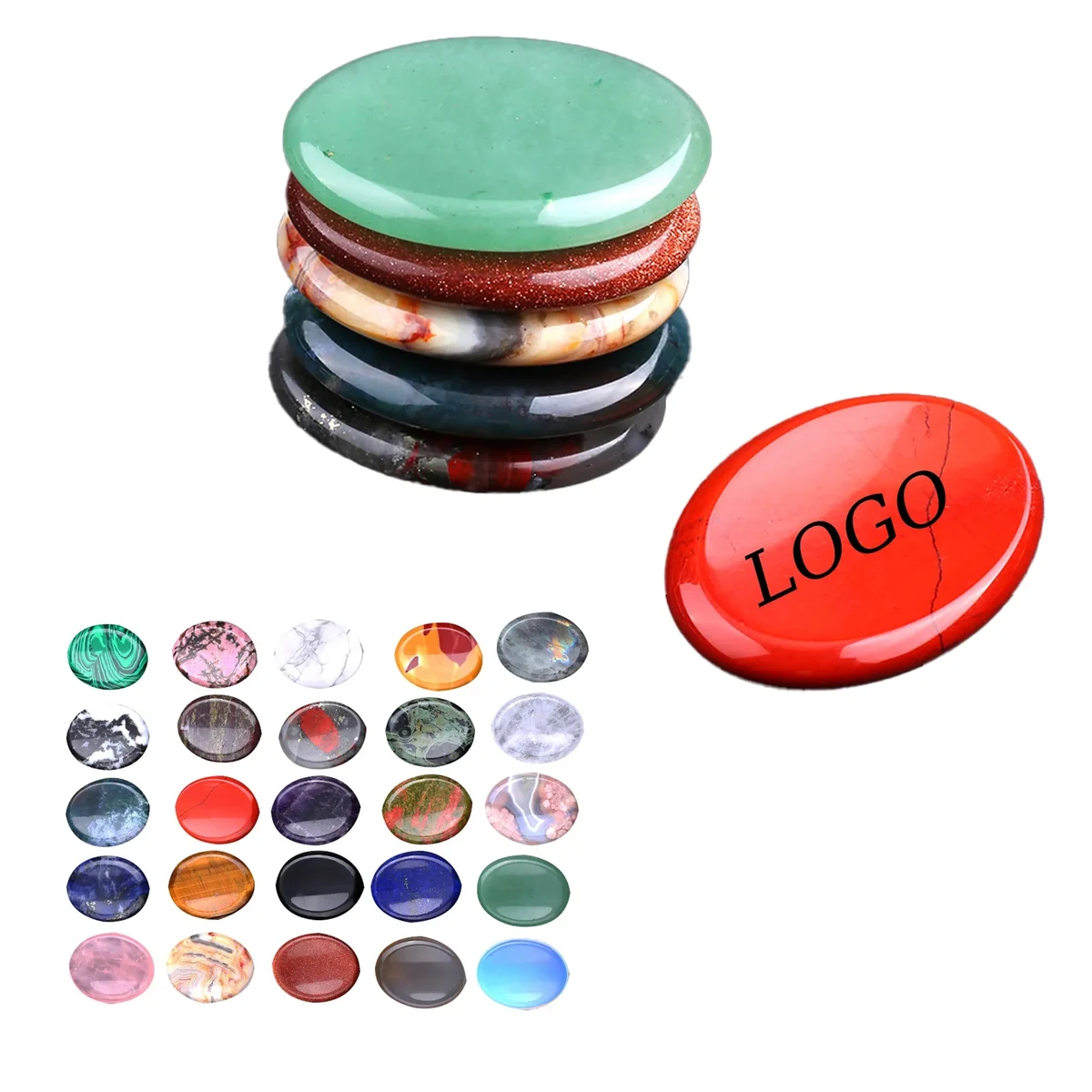 Natural Crystal Worry Stone 1