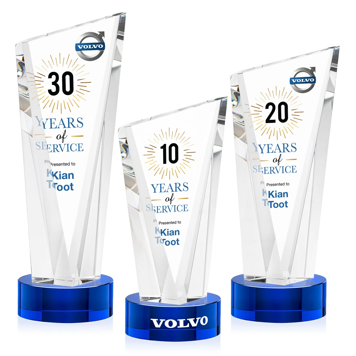 Plymouth VividPrint™ Award on Stanrich Base - Blue 1
