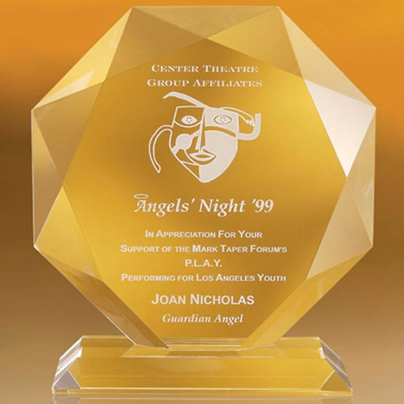 Octagon Shaped Flat Award