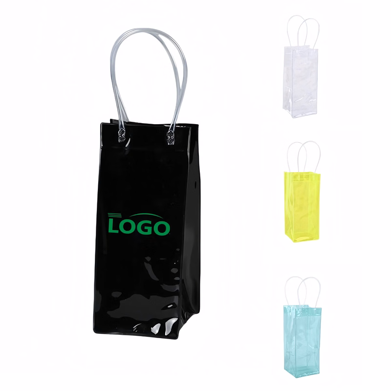 Transparent PVC Wine Bag with Handles