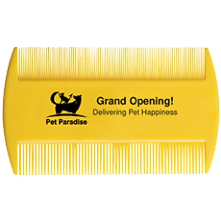 Yellow Neon Flea Comb (3.5" x 2.063") 1