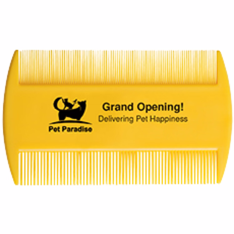 Yellow Neon Flea Comb (3.5" x 2.063")