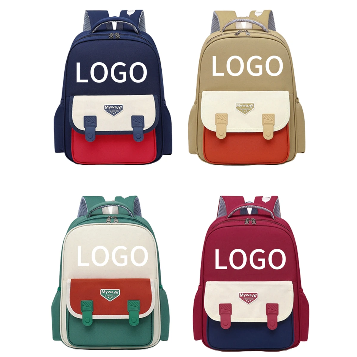 Color Block Kids Backpack 1