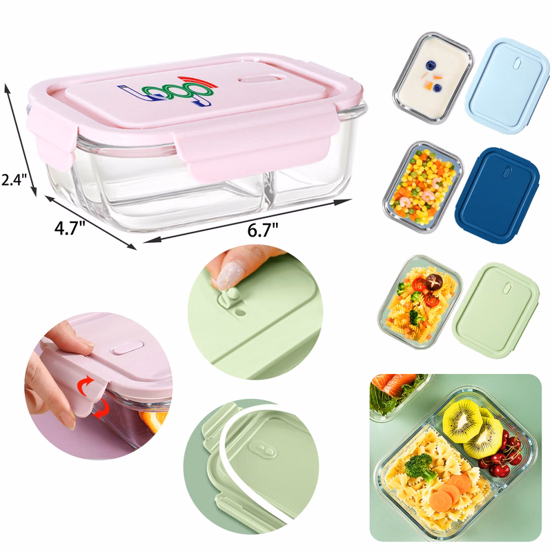 Stylish 22 OZ Glass Bento Lunch Box