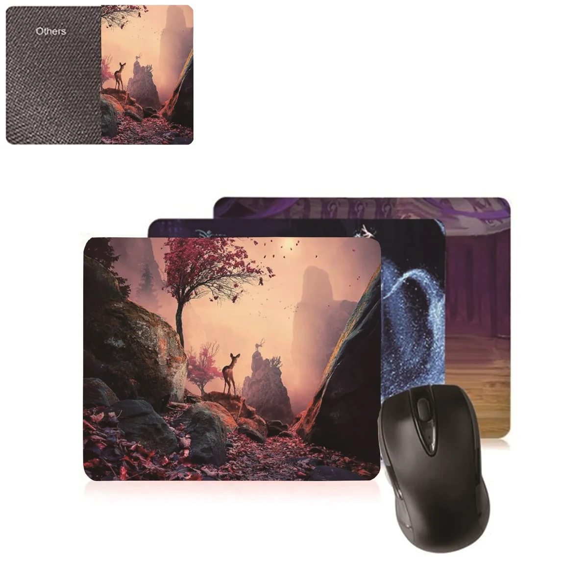 Full Color Rectangle Rubber Computer Mouse Pad 1
