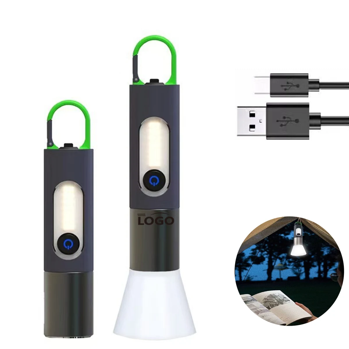 Zoomable Flashlight - 4 Modes, USB Rechargeable 1