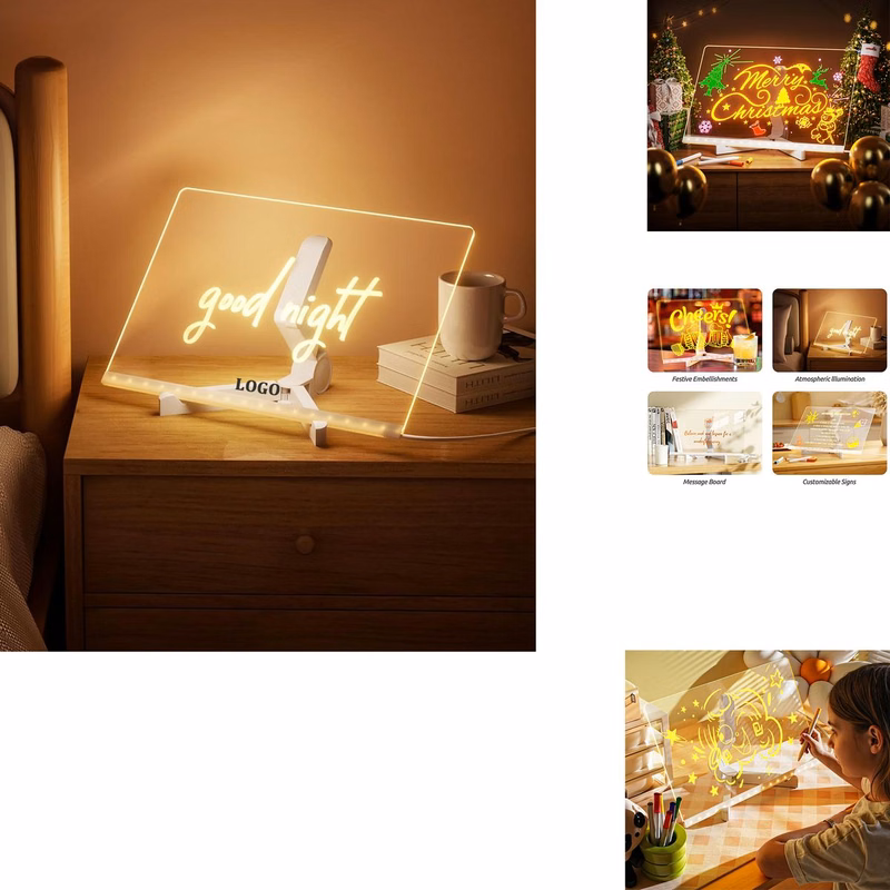 Acrylic Dry Erase Board with Illuminated Stand