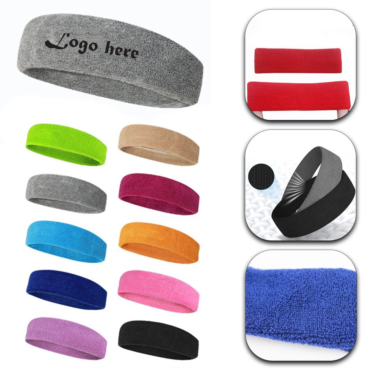 Athletic Sweatband Non Slip Running Fitness Headwear 1
