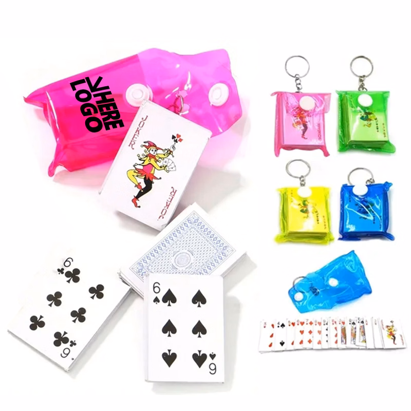 MOQ 20 Mini Poker Keychain with Waterproof Bag