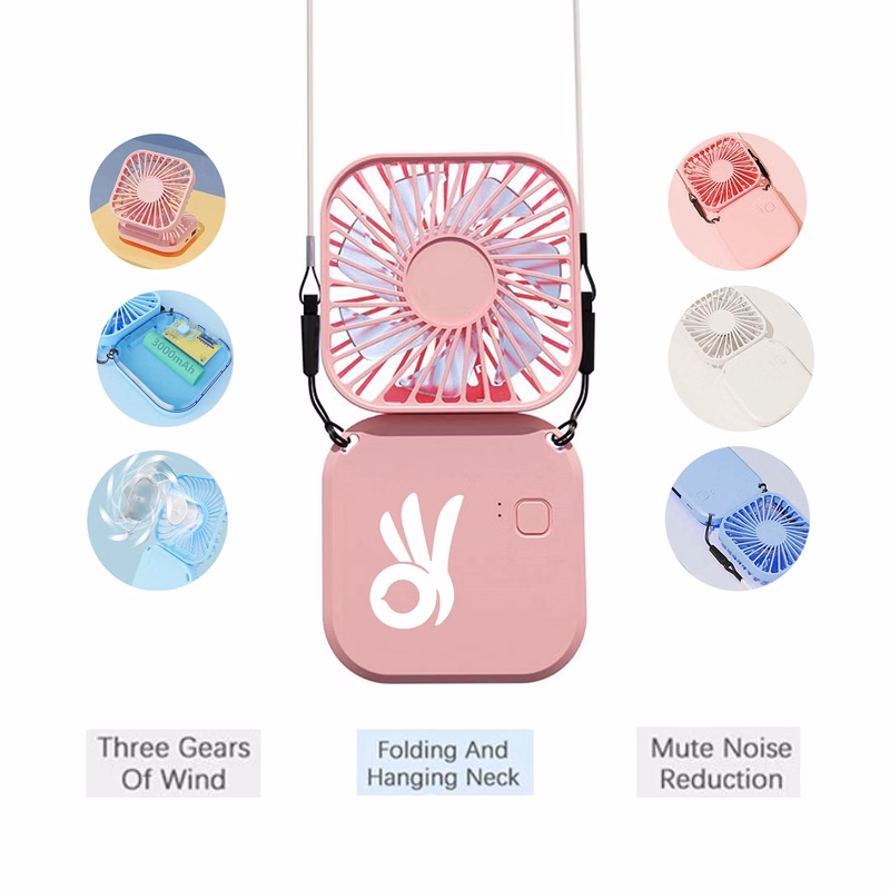 Portable Necklace Folding Fan