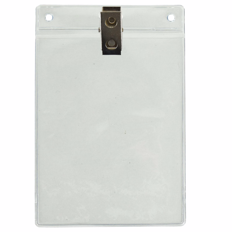 3x4 inch Vertical Vinyl Badge Holder With Swivel Clip